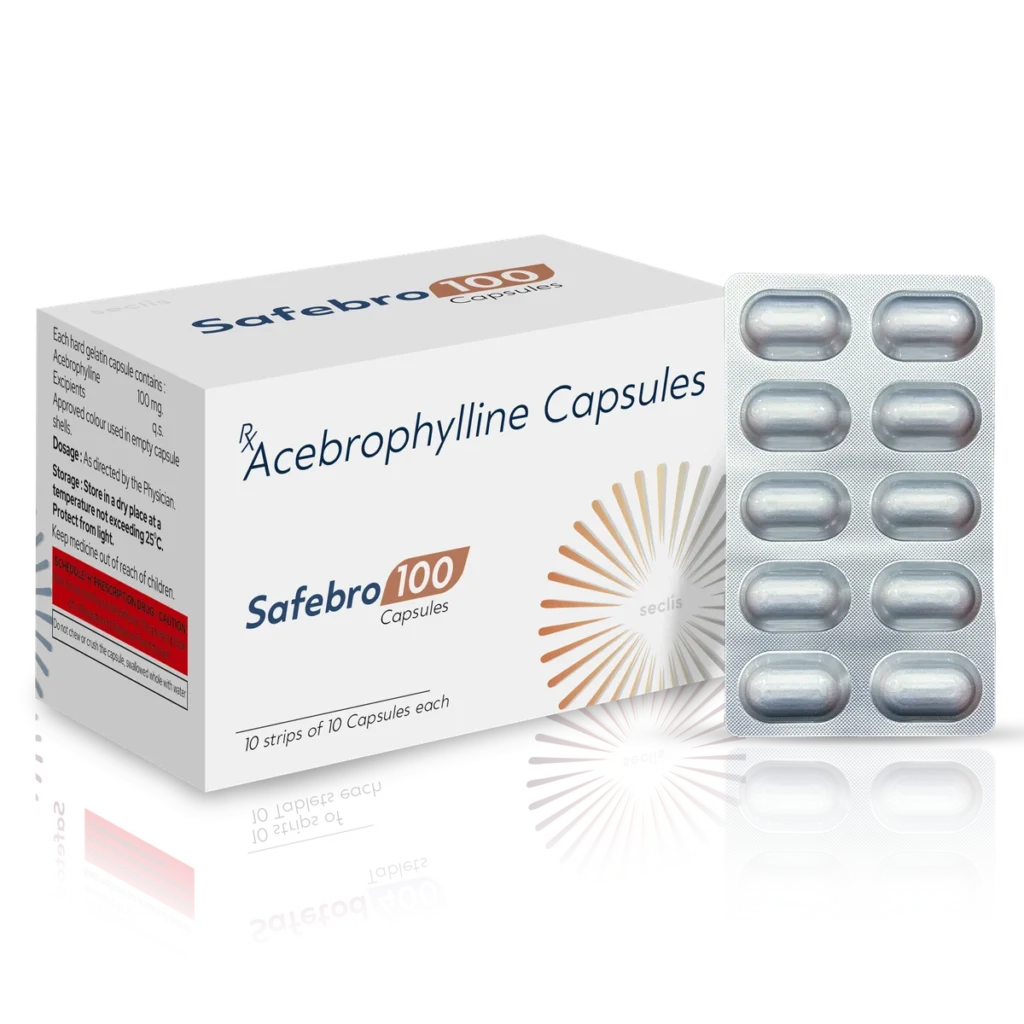 SAFEBRO 100 Capsules 10*10 ALU pack shot