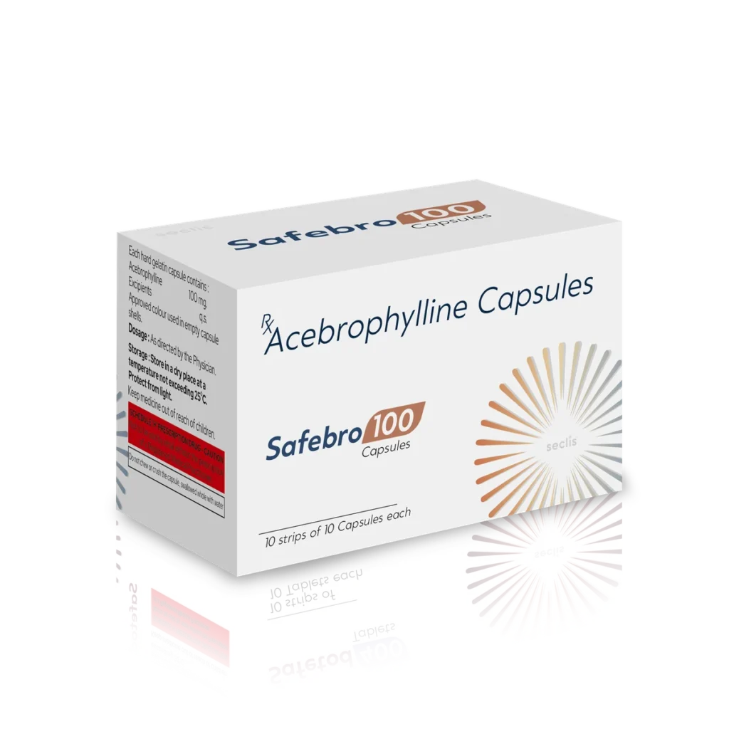 SAFEBRO 100 Capsules 10*10 ALU carton pack shot