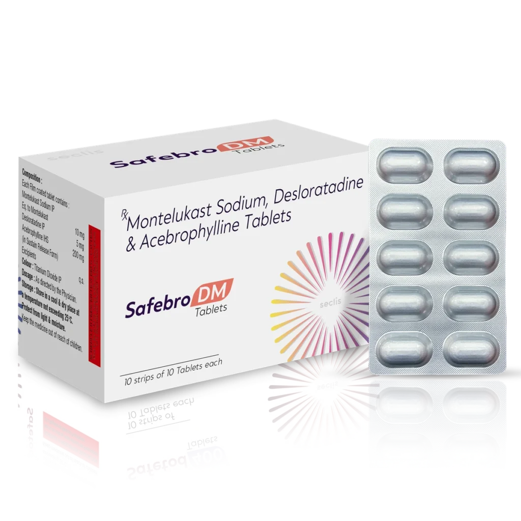 SAFEBRO DM Tablets 10*10 ALU pack shot