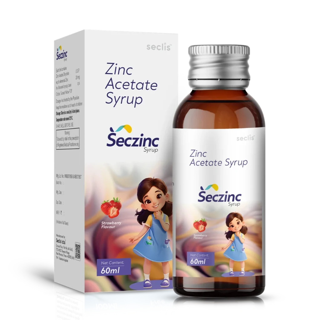 SECZINC Syrup 60ML pack shot