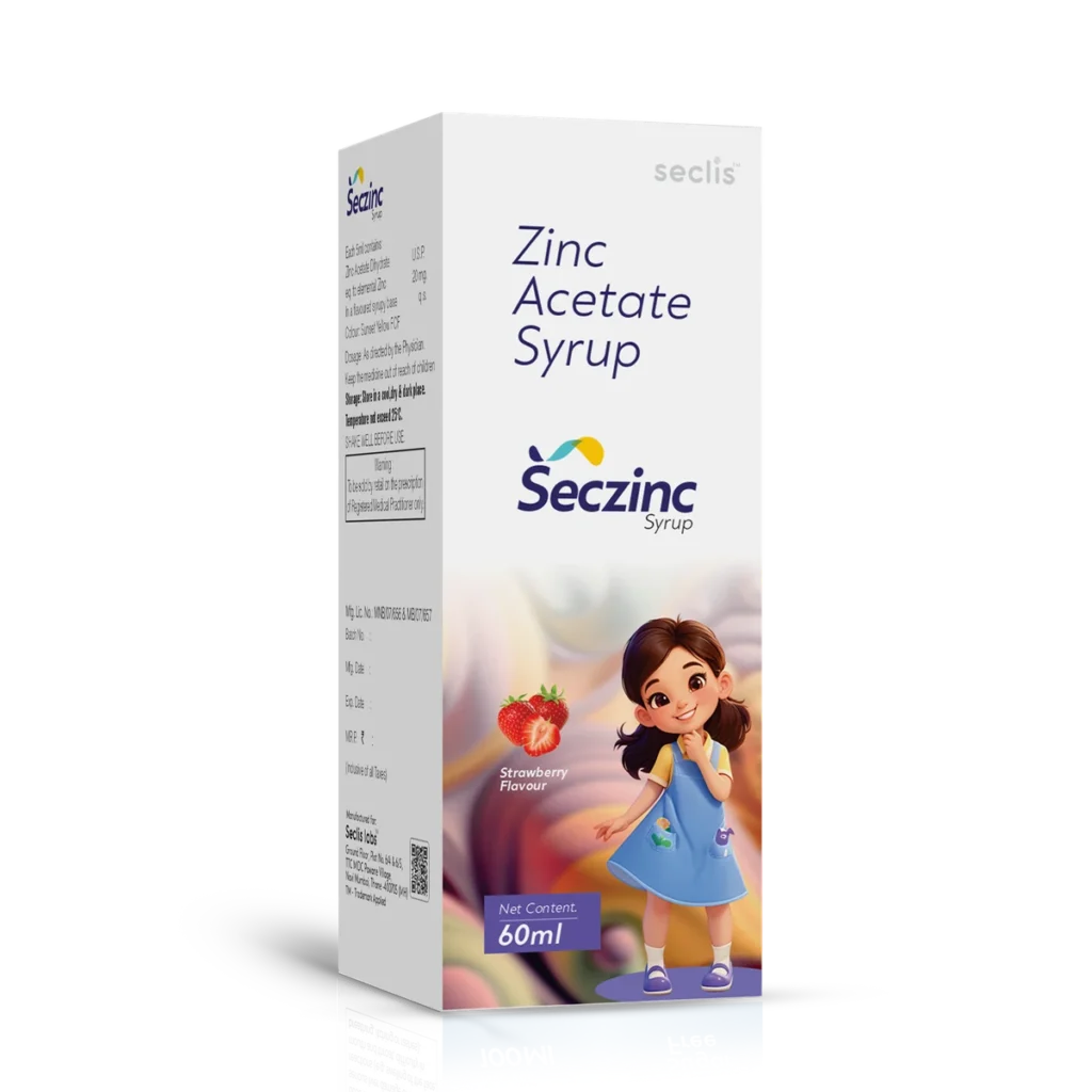 SECZINC Syrup 60ML carton pack shot
