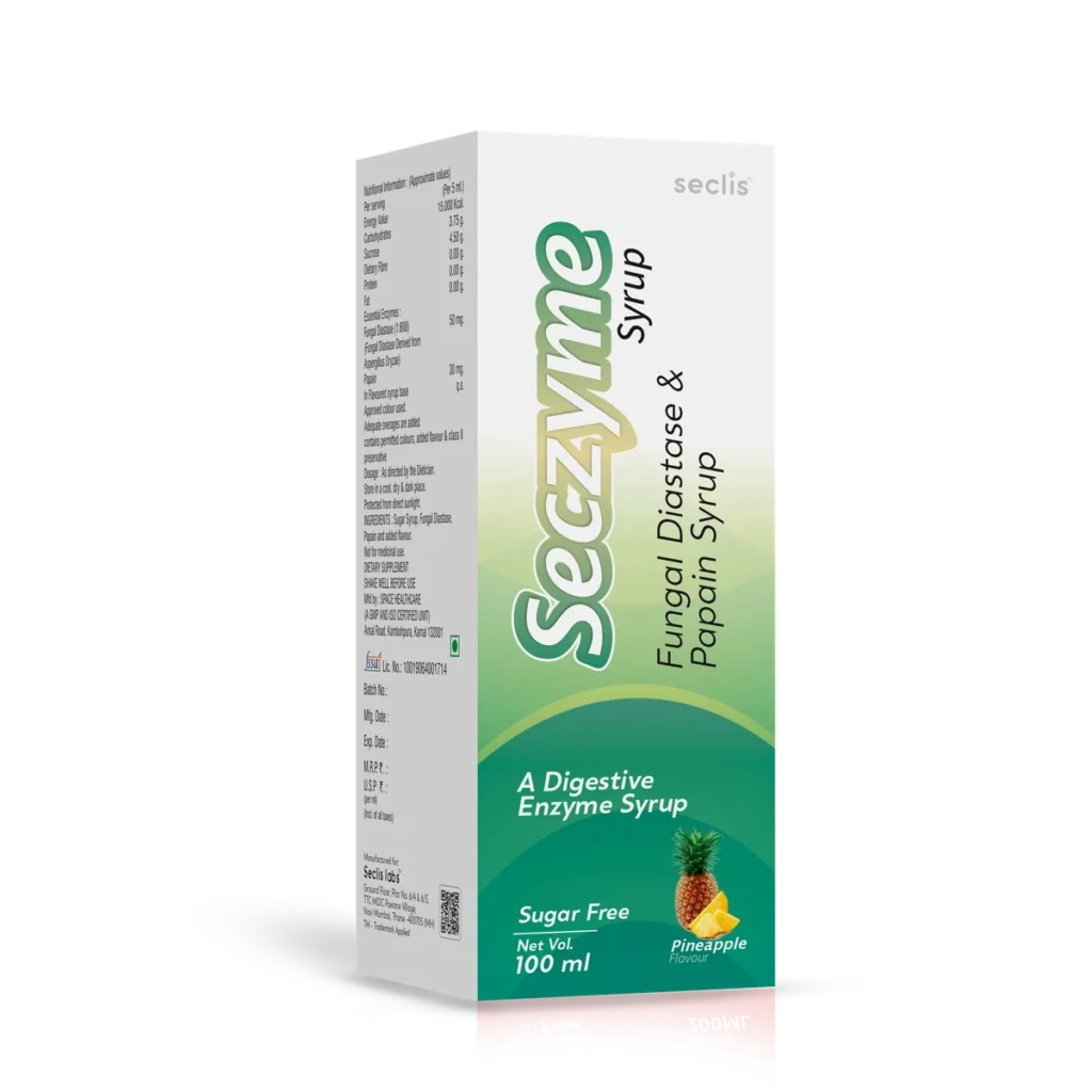 SECZYME Syrup 200ML carton pack shot