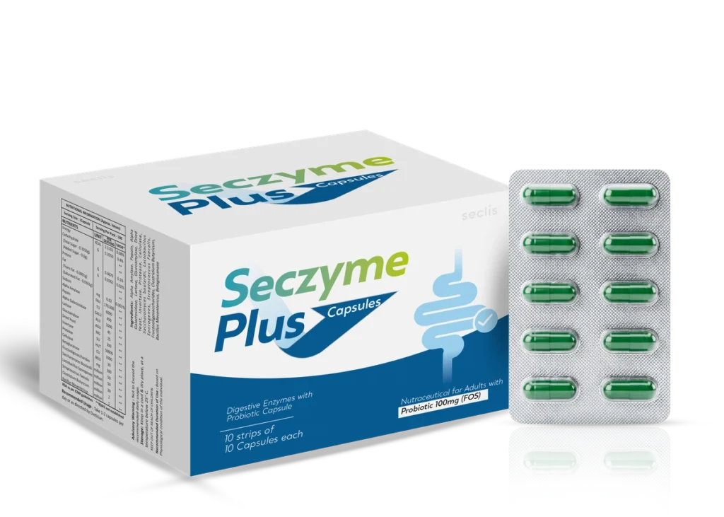 SECZYME PLUS Capsule 10X10 pack shot