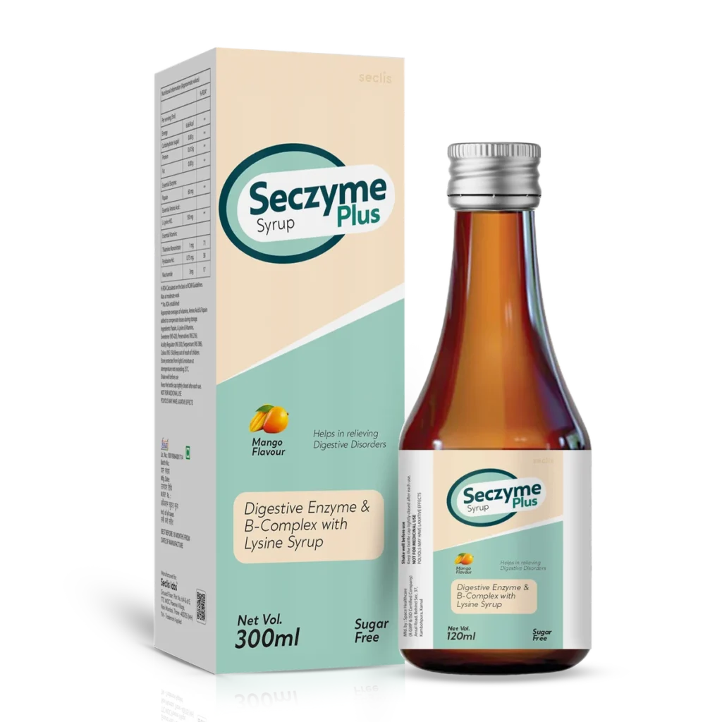 SECZYME PLUS Syrup 120 ML pack shot