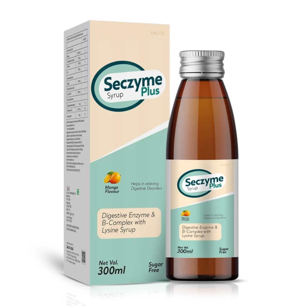 SECZYME PLUS Syrup 300ML pack shot
