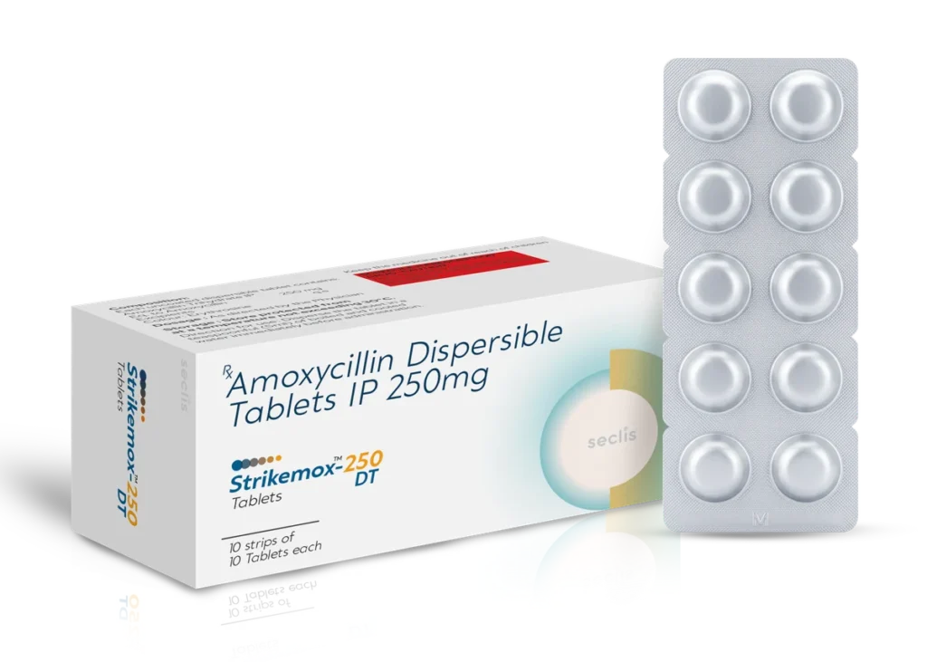 STRIKEMOX™ 250 DT Tablets 10*10 ALU (change part in the mail) pack shot