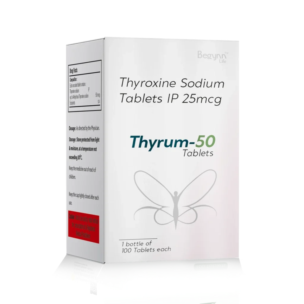 THYRUM 50 Tablets 1*100 carton pack shot