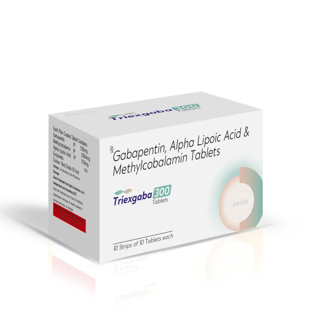 TRIEXGABA 300 Tablet 10*10 ALU strip carton pack shot