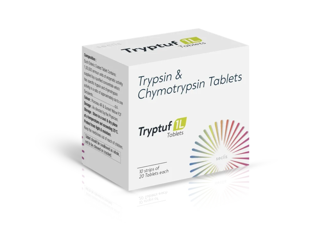 TRYPTUF 1L Tablets 10*20 Blister carton pack shot