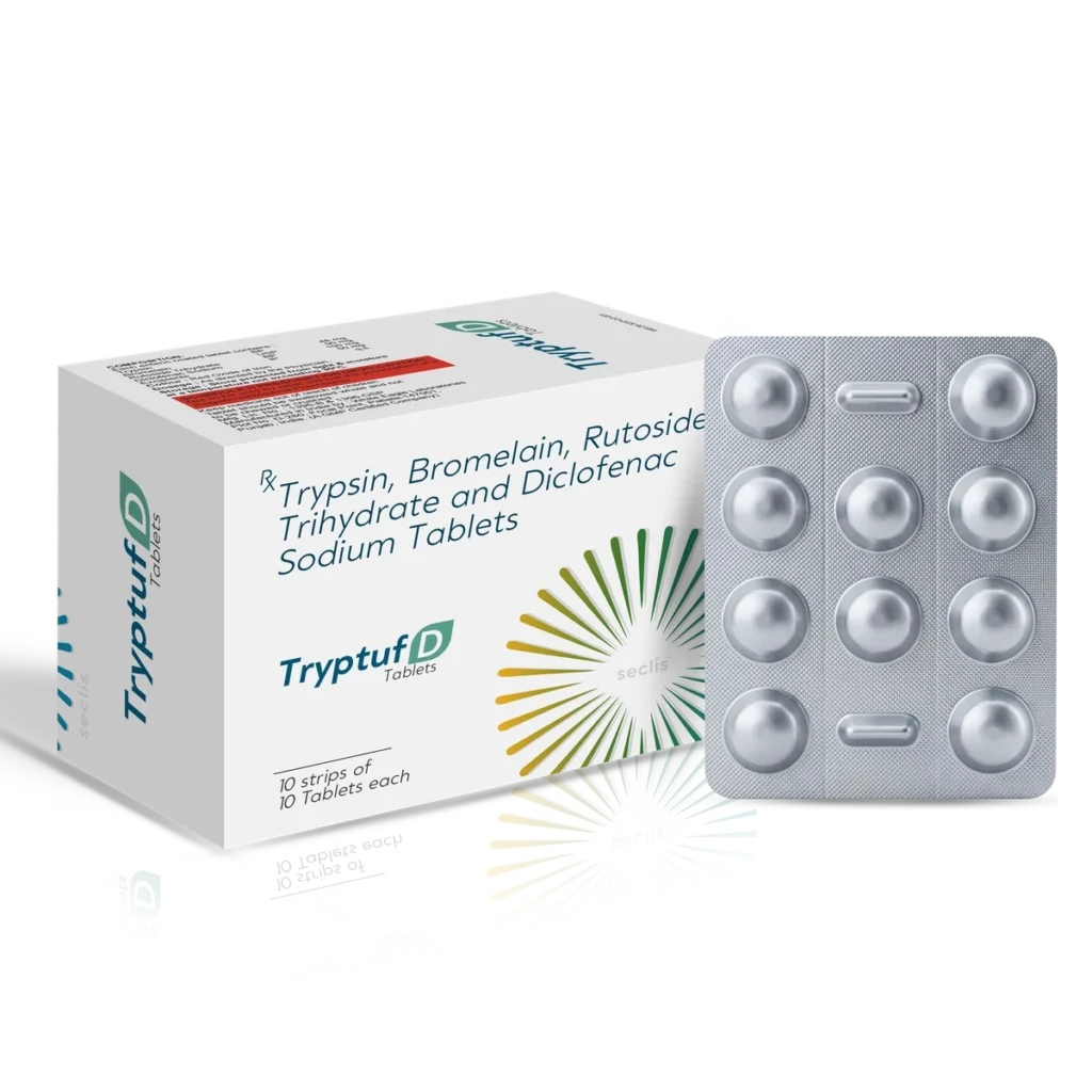 TRYPTUF D Tablets 10*10 ALU pack shot
