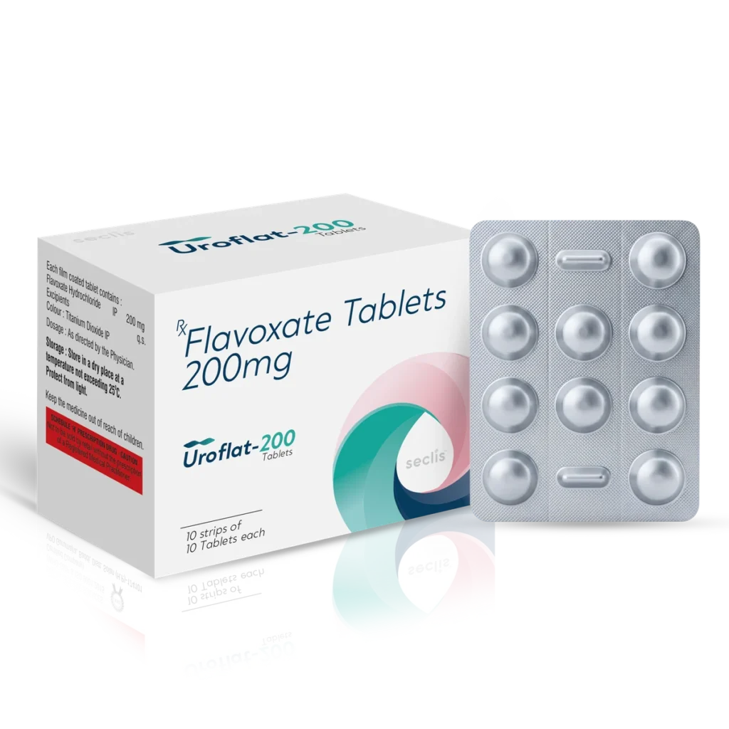 UROFLAT 200 Tablets 10*10 ALU pack shot