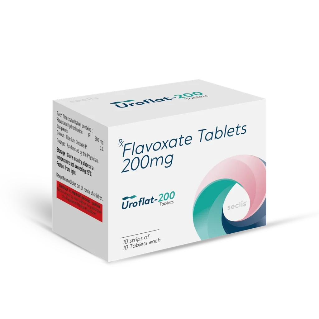 UROFLAT 200 Tablets 10*10 ALU carton pack shot