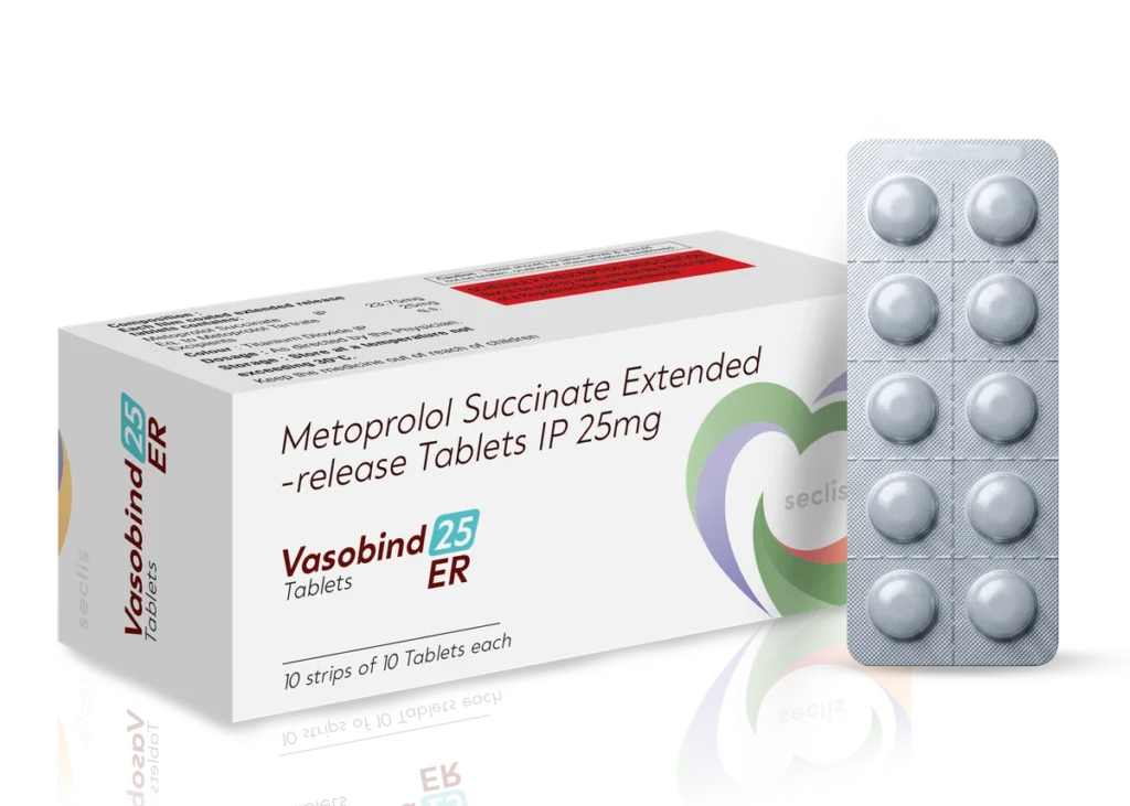 VASOBIND 25 ER Tablets 10x10 ALU pack shot