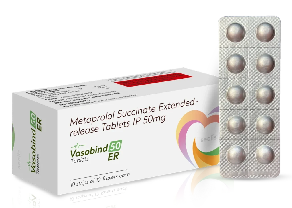 VASOBIND 50 ER Tablets 10x10 ALU pack shot
