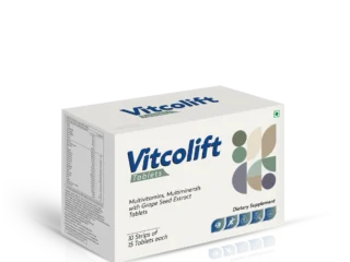 VITCOLIFT Tablets 10*15 Alu- Alu (ROUND TABLET) carton pack shot