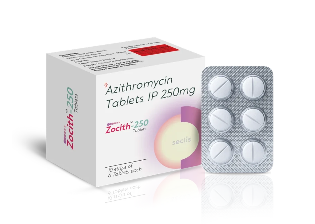 ZOCITH™ 250 Tablets 10*6 BLI pack shot