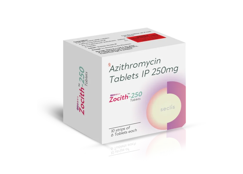 ZOCITH™ 250 Tablets 10*6 BLI carton pack shot